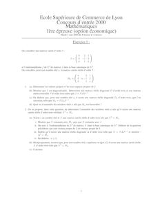 EML 2000 mathematiques classe prepa hec (ece)