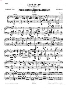 Partition complète (lower resolution), Capriccio, Op.118