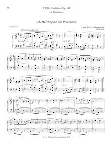 Partition 3, Marche pour une Procession (G major), L’Office Catholique, Op.148