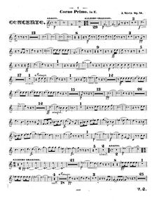 Partition cor 1 (en E) (cleaned), violoncelle Concerto, Concerto Pour Violoncelle Avec Orchestre Ou Piano