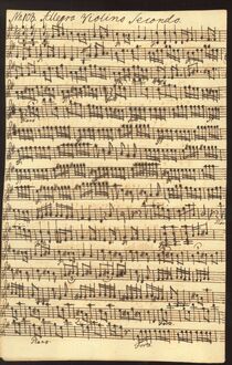 Partition violons II, Concerto en G major, Concerto Ex G# a 6 stim