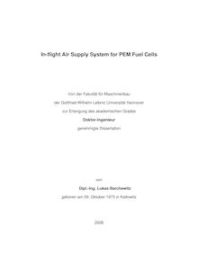 In-flight air supply system for PEM fuel cells [Elektronische Ressource] / von Lukas Barchewitz