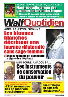Walf Quotidien n°9022 - du jeudi 21 avril 2022