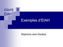 Exemples d EIAH
