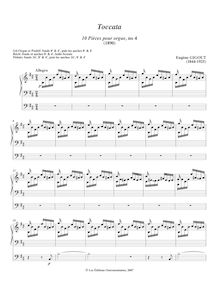 Partition I, Toccata, 10 pièces pour orgue, Gigout, Eugène par Eugène Gigout