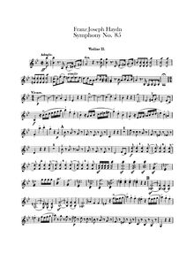 Partition violons II, Symphony No.85 en B♭ major, “La Reine”, Sinfonia No.85, “The Queen (of France)”
