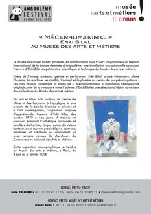 "Mécanhumanimal" : Enki Bilal au Musée des arts et métiers