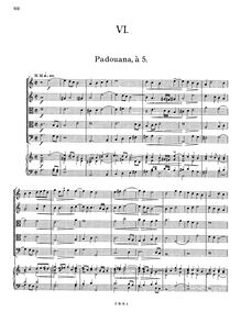 Partition  VI, Banchetto Musicale, Schein, Johann Hermann
