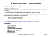 STATISTIQUE AGRICOLE ANNUELLE – REGION MIDI-PYRENEES