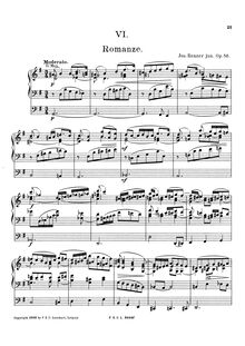 Partition No., Romanze,  pour orgue, Op.56, Suite für Orgel, Op.56