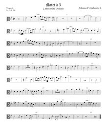 Partition ténor viole de gambe 2, alto clef, Motets, Ferrabosco Sr., Alfonso