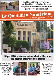 Le Quotidien Numérique d Afrique N°2306 - du 27/10/2023