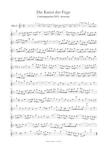 Partition aigu enregistrement  2, pour Art of pour Fugue, Die Kunst der Fuge par Johann Sebastian Bach