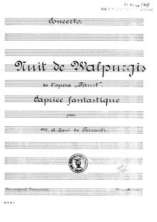 Partition complète, Caprice Fantastique de l opéra  Faust , A major
