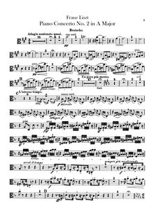 Partition altos, Piano Concerto No.2, A major, Liszt, Franz