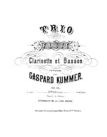 Partition flûte, Trio pour flûte, clarinette et basson, Op.32, F major
