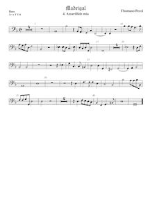 Partition viole de basse, Madrigali a cinque voci, Pecci, Tommaso par Tommaso Pecci
