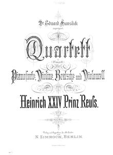 Partition complète, Piano quatuor, Op.6, Quartett (F moll) für Pianoforte, Violine, Bratsche und Violoncell, op. 6.