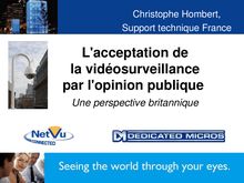 L acceptation de la vidéosurveillance par l opinion publique