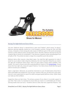 Buying The Right Ballroom Dance Shoes
