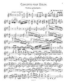 Partition de violon, violon Concerto, A Major, Karłowicz, Mieczysław