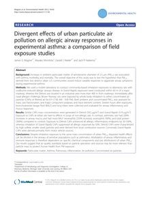 Divergent effects of urban particulate air pollution on allergic airway responses in experimental asthma: a comparison of field exposure studies