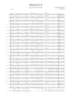 Partition complète (moderne orchestration), Marcia No.6, Op.168