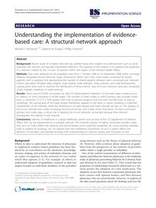 Understanding the implementation of evidence-based care: A structural network approach