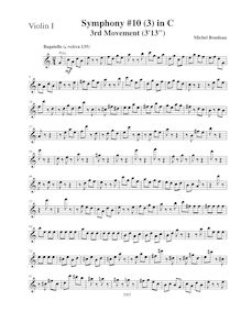 Partition violons I, Symphony No.10, C major, Rondeau, Michel par Michel Rondeau