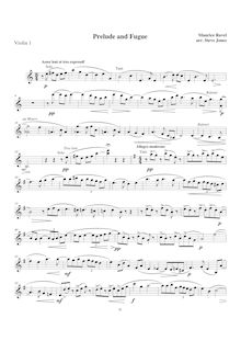 Partition violons I, Prélude, Prelude, Ravel, Maurice par Maurice Ravel