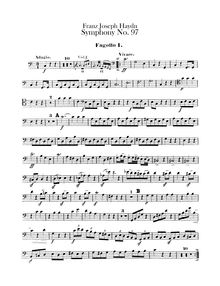 Partition basson 1, 2, Symphony No.97 en C major, Sinfonia No.97