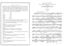 Partition complète et parties, Piano quatuor, Op.3, E♭ major