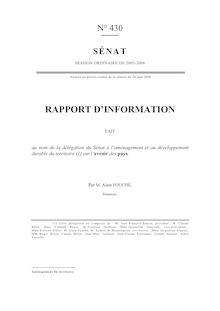 Rapport d information fait au nom de la Délégation du Sénat à l aménagement et au développement durable du territoire sur l avenir des pays