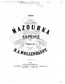 Partition complète, Mazurka-caprice, E♭ major, Wollenhaupt, Hermann Adolf