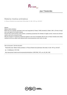 Materia medica antirabica - article ; n°226 ; vol.63, pg 523-527