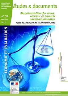 Monétarisation des biens, services et impacts environnementaux. Actes du séminaire du 15 décembre 2010.