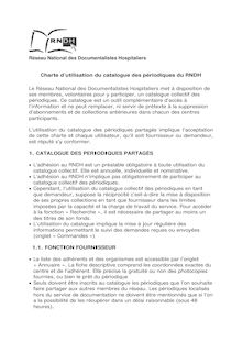 Réseau National des Documentalistes Hospitaliers Charte d ...