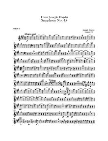 Partition hautbois 1, 2, Symphony No.45 en F♯ minor “Farewell”, Sinfonia No.45 Abschiedsymphonie