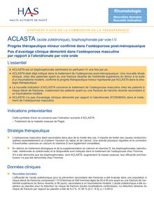ACLASTA - Synthèse d avis ACLASTA - CT6147
