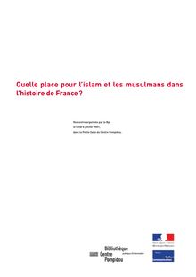 Quelle place pour l islam et les musulmans dans l histoire de France ?