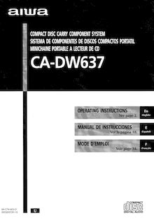 Notice Système Audio et vidéo AIWA  CA-DW637