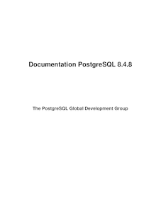 Documentation PostgreSQL 8.4.7