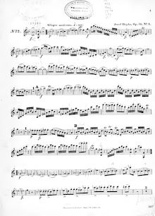 Partition violon 1, 3 corde quatuors, Op.74, "Apponyi" Quartets
