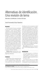 Alternativas de identificación. Una revisión de tema.Alternatives of identification. A revision of the topic