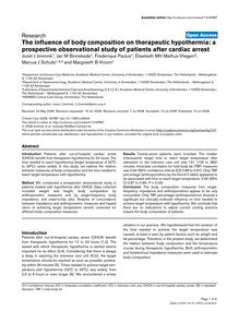 The influence of body composition on therapeutic hypothermia: a prospective observational study of patients after cardiac arrest