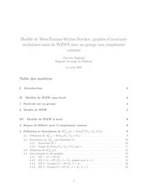 Modele de Wess Zumino Witten Novikov graphes d invariants modulaires issus de WZWN avec un groupe non simplement