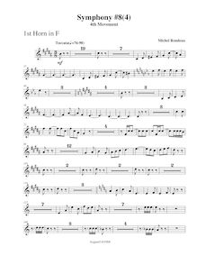 Partition cor 1 (F), Symphony No.8, E major, Rondeau, Michel par Michel Rondeau