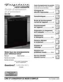 Notice Lave-vaisselle Frigidaire  FDB956RBC1