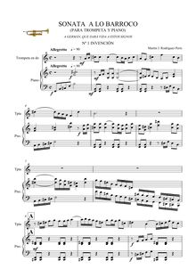 Partition de piano, Barroc Sonata, Sonata para trompeta y piano