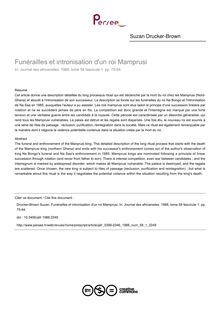 Funérailles et intronisation d un roi Mamprusi - article ; n°1 ; vol.58, pg 75-94